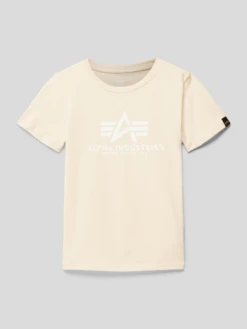 Alpha Industries T-Shirt Mit Label-Print - Offwhite