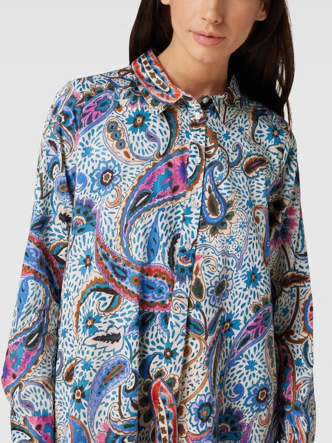 Milano Italy Kleid Mit Allover-Muster - Blau 5 Milano Italy Kleid Mit Allover-Muster - Blau – Bild 3