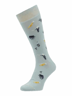 Von Jungfeld Socken Mit Allover-Muster - Hellblau