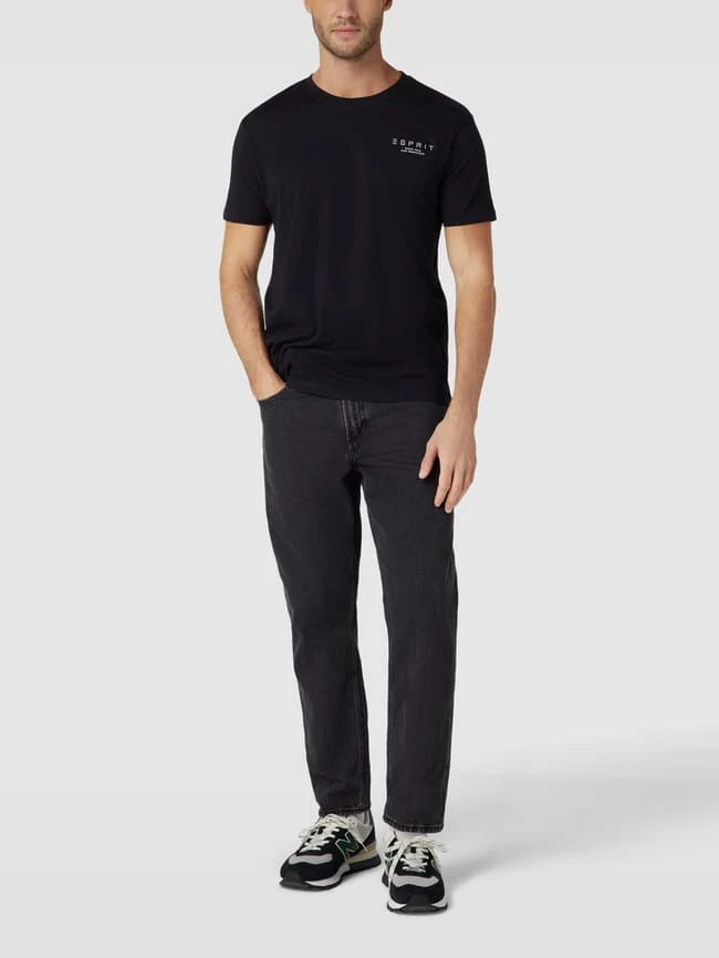 Esprit T-Shirt In Unifarbenem Design Mit Label-Print - Schwarz 3 Esprit T-Shirt In Unifarbenem Design Mit Label-Print - Schwarz
