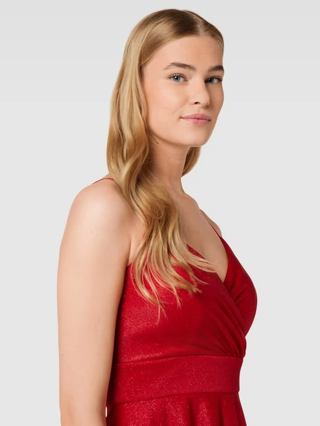 TROYDEN COLLECTION Cocktailkleid Mit Spaghettiträgern - Rot 5 TROYDEN COLLECTION Cocktailkleid Mit Spaghettiträgern - Rot – Bild 3