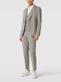 Strellson Stoffhose Mit Bügelfalten Modell 'Luc' - Hellgrau