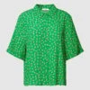 Jake*s Casual Hemdbluse Mit Allover-Muster Aus Reiner Viskose - Apfelgrün