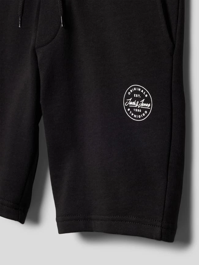 Jack & Jones Sweatshorts Aus Reiner Baumwolle Mit Label-Print Modell 'SHARK' - Schwarz 4 Jack & Jones Sweatshorts Aus Reiner Baumwolle Mit Label-Print Modell 'SHARK' - Schwarz – Bild 2