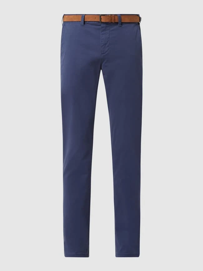 MCNEAL Chino Mit Stretch-Anteil Und Gürtel - Ozean Blau 4 MCNEAL Chino Mit Stretch-Anteil Und Gürtel - Ozean Blau – Bild 2