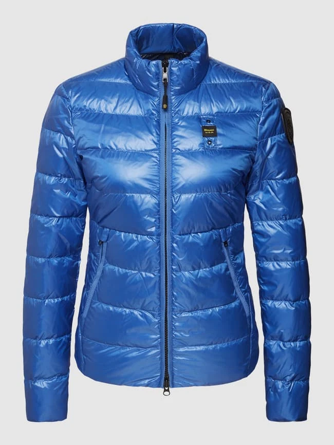 Blauer Usa Daunenjacke Mit Stehkragen - Blau 4 Blauer Usa Daunenjacke Mit Stehkragen - Blau – Bild 2