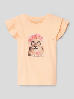 Tom Tailor T-Shirt Mit Motiv-Print - Apricot