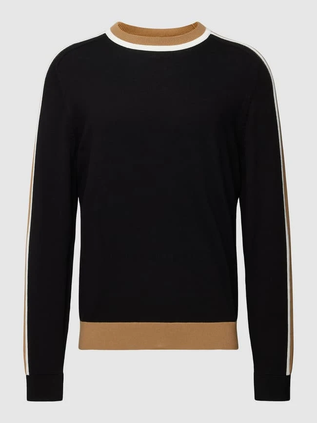 BOSS Strickpullover Mit Rundhalsausschnitt Modell 'Gabbano' - Weiß 4 BOSS Strickpullover Mit Rundhalsausschnitt Modell 'Gabbano' - Weiß – Bild 2