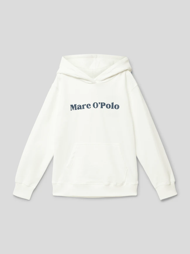 Marc O'Polo Hoodie Mit Label-Details - Offwhite 3 Marc O'Polo Hoodie Mit Label-Details - Offwhite