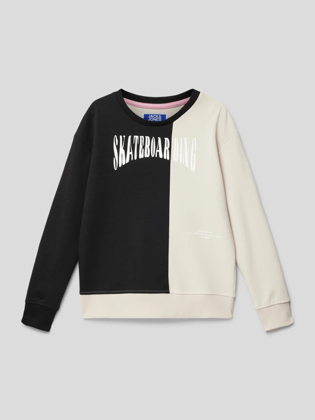 Jack & Jones Sweatshirt Mit Motiv-Print Modell 'JOROLI' - Schwarz 3 Jack & Jones Sweatshirt Mit Motiv-Print Modell 'JOROLI' - Schwarz