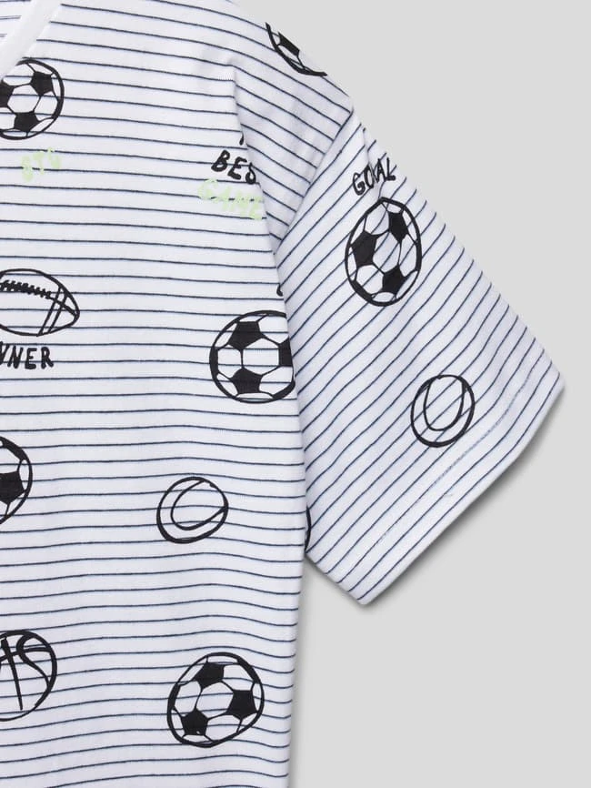 Staccato T-Shirt Mit Streifenmuster - Weiß 4 Staccato T-Shirt Mit Streifenmuster - Weiß – Bild 2