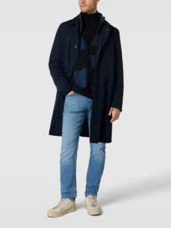 BOSS Mantel Mit Reißverschluss Modell 'Jared' - Marineblau