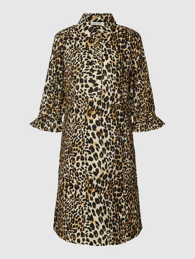 Christian Berg Woman Knielanges Hemdblusenkleid Mit Animal-Print - Offwhite 4 Christian Berg Woman Knielanges Hemdblusenkleid Mit Animal-Print - Offwhite – Bild 2