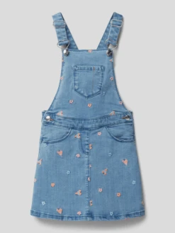 S.Oliver RED LABEL Latzkleid Mit Motiv-Stitching - Blau