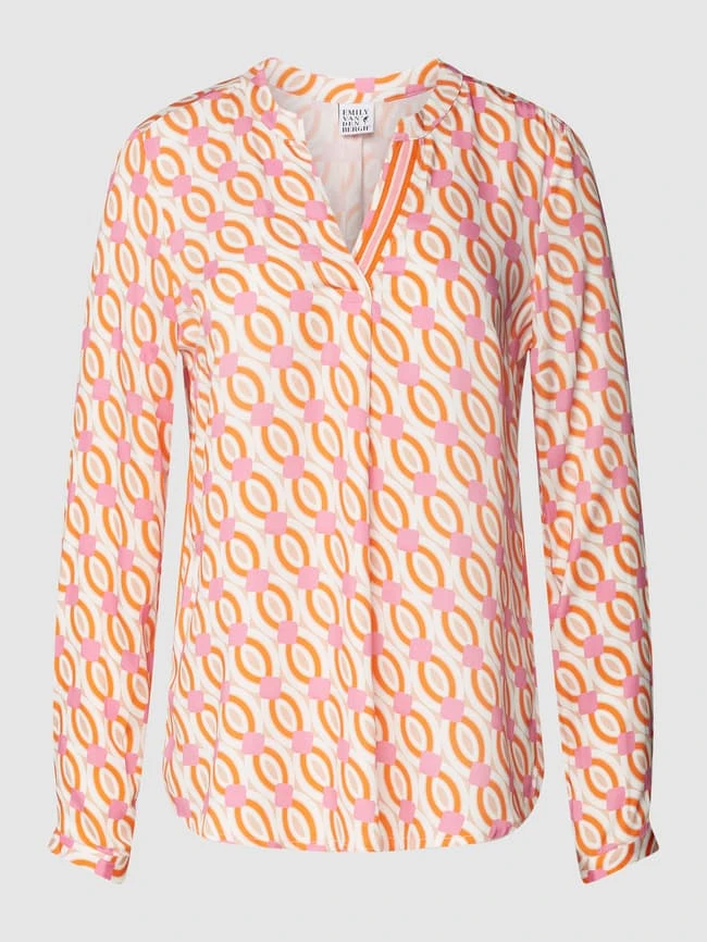 Emily Van Den Bergh Bluse Mit Allover-Muster Aus Reiner Viskose Modell 'Retro' - Pink 4 Emily Van Den Bergh Bluse Mit Allover-Muster Aus Reiner Viskose Modell 'Retro' - Pink – Bild 2