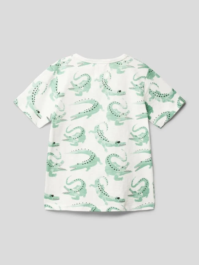 Staccato T-Shirt Mit Allover-Muster - Weiß 5 Staccato T-Shirt Mit Allover-Muster - Weiß – Bild 3