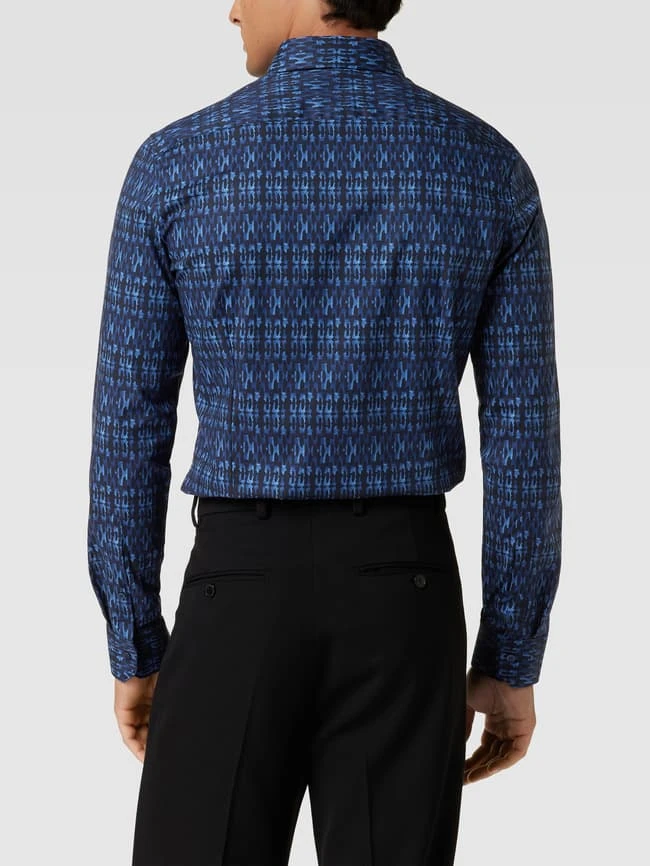 OLYMP No. Six Business-Hemd Mit Allover-Muster - Marineblau 7 OLYMP No. Six Business-Hemd Mit Allover-Muster - Marineblau – Bild 5