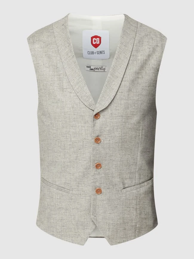 CG - Club Of Gents Weste Mit Leistentaschen Modell 'Pady' - Hellgrau Meliert 4 CG - Club Of Gents Weste Mit Leistentaschen Modell 'Pady' - Hellgrau Meliert – Bild 2