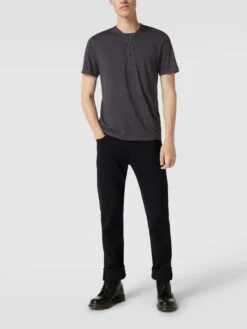 Tom Tailor T-Shirt Mit Logo-Stitching - Dunkelgrau