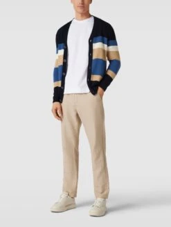 MAERZ Muenchen Strickjacke Mit Knopfleiste - Marineblau