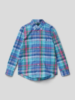 Polo Ralph Lauren Kids Freizeithemd Mit Karomuster - Helltürkis