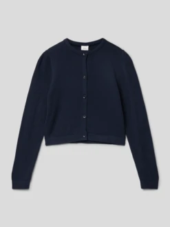 S.Oliver RED LABEL Strickjacke Mit Rundhalsausschnitt - Marineblau