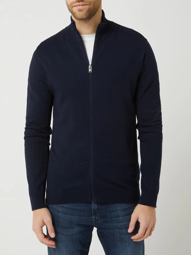 Selected Homme Strickjacke Aus Pima-Baumwolle Modell 'Berg' - Marineblau Meliert 6 Selected Homme Strickjacke Aus Pima-Baumwolle Modell 'Berg' - Marineblau Meliert – Bild 4