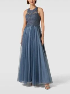 Mascara Abendkleid Mit Neckholder - Bleu