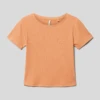 Pepe Jeans T-Shirt In Feinripp-Optik Modell 'GISBELLA' - Apricot
