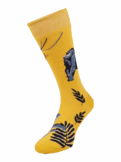 Von Jungfeld Socken Mit Stretch-Anteil Modell 'Utopia' - Gelb