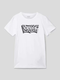 Levi’s® Kids T-Shirt Mit Label-Print - Weiß