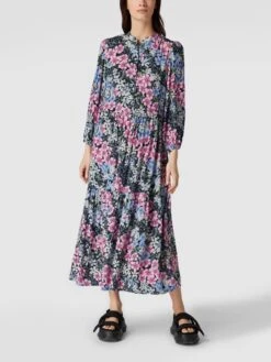 Jake*s Casual Maxikleid Aus Viskose - Dunkelgrau