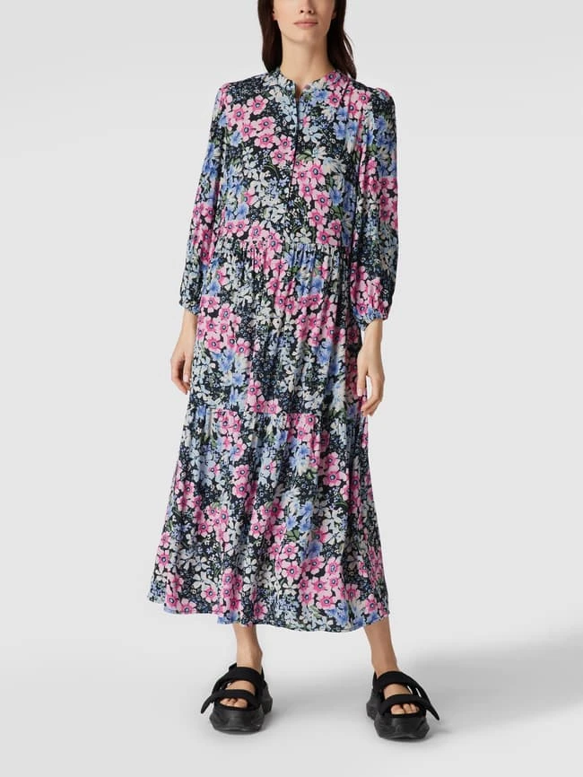 Jake*s Casual Maxikleid Aus Viskose - Dunkelgrau 3 Jake*s Casual Maxikleid Aus Viskose - Dunkelgrau