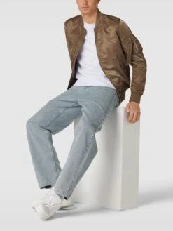 Alpha Industries Bomberjacke Mit Stehkragen - Taupe