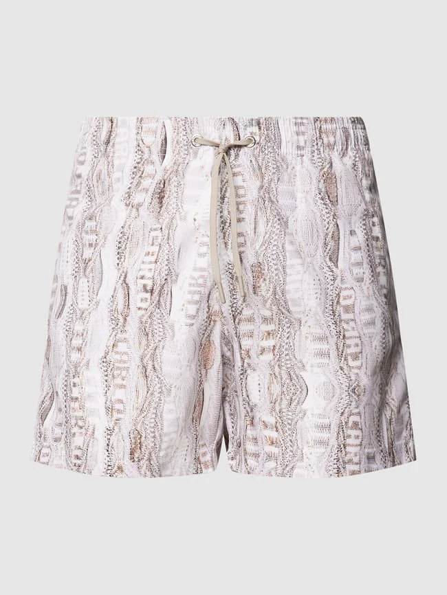 CARLO COLUCCI Badehose Mit Allover-Muster Modell 'Knit Print' - Beige 4 CARLO COLUCCI Badehose Mit Allover-Muster Modell 'Knit Print' - Beige – Bild 2