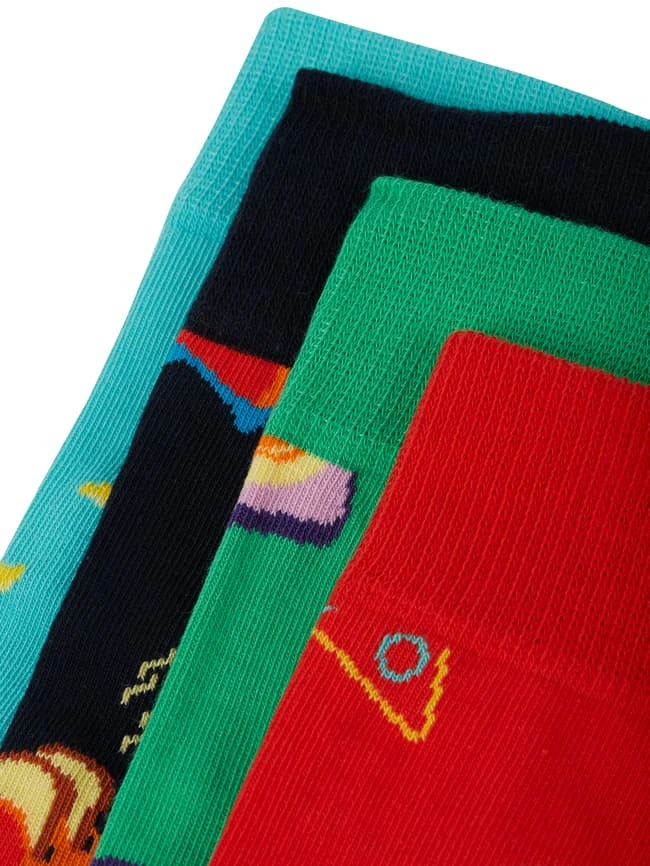 Happy Socks Socken Mit Stretch-Anteil Im 4er-Pack - Rot 5 Happy Socks Socken Mit Stretch-Anteil Im 4er-Pack - Rot – Bild 3