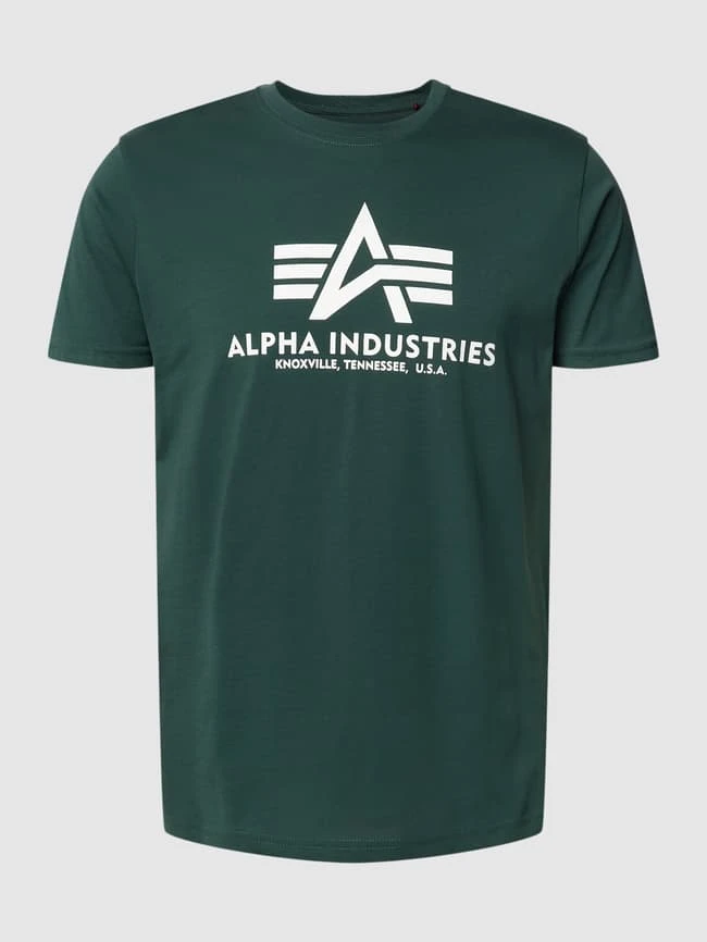 Alpha Industries T-Shirt Mit Label-Print Modell 'BASIC' - Smaragdgrün 4 Alpha Industries T-Shirt Mit Label-Print Modell 'BASIC' - Smaragdgrün – Bild 2