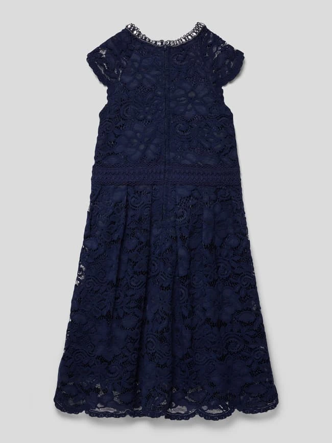 Happy Girls Kleid Mit Ziersteinbesatz - Marineblau 5 Happy Girls Kleid Mit Ziersteinbesatz - Marineblau – Bild 3