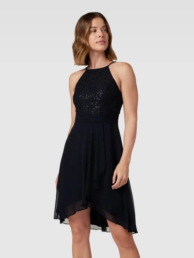 Jake*s Cocktail Cocktailkleid Mit Baumwoll-Anteil - Marineblau Meliert 6 Jake*s Cocktail Cocktailkleid Mit Baumwoll-Anteil - Marineblau Meliert – Bild 4