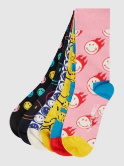 Happy Socks Socken Im 6er-Pack Mit Smiley®-Muster - Gelb