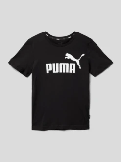 Puma T-Shirt Mit Label-Print Modell 'ESS Logo Tee B' - Schwarz