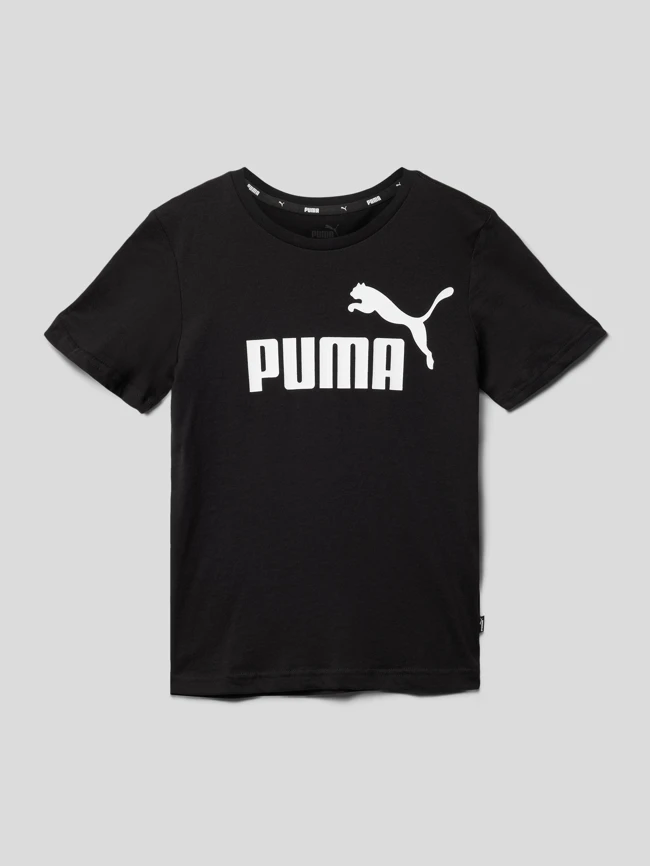 Puma T-Shirt Mit Label-Print Modell 'ESS Logo Tee B' - Schwarz 3 Puma T-Shirt Mit Label-Print Modell 'ESS Logo Tee B' - Schwarz