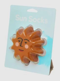 Eat My Socks Socken Mit Glitter-Effekt Modell "Sun“ - Gelb