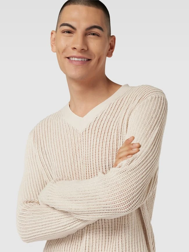 Marc O'Polo Strickpullover Aus Bio-Baumwoll-Mix Mit Leinen-Anteil - Offwhite 5 Marc O'Polo Strickpullover Aus Bio-Baumwoll-Mix Mit Leinen-Anteil - Offwhite – Bild 3