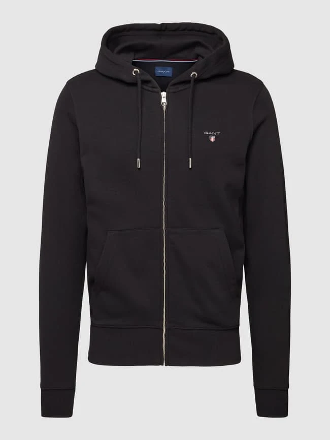 Gant Sweatjacke Mit Label-Stitching Modell 'FULL' - Schwarz 4 Gant Sweatjacke Mit Label-Stitching Modell 'FULL' - Schwarz – Bild 2