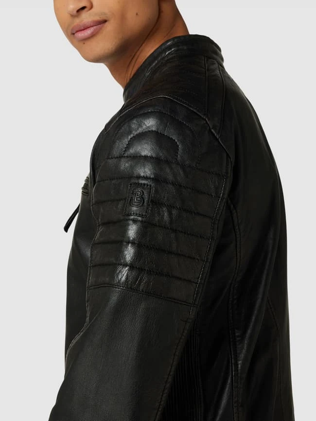 BULL & BERRY Lederjacke Mit Steppnähten - Schwarz 5 BULL & BERRY Lederjacke Mit Steppnähten - Schwarz – Bild 3
