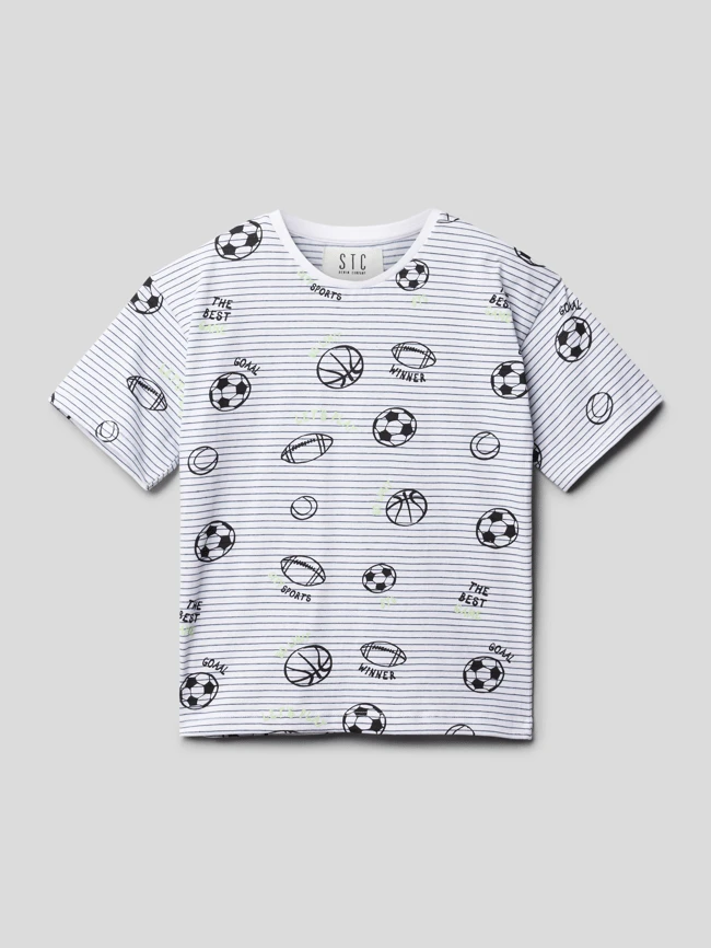 Staccato T-Shirt Mit Streifenmuster - Weiß 3 Staccato T-Shirt Mit Streifenmuster - Weiß