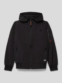 CARS JEANS Jacke Mit Label-Badge Modell 'colin' - Schwarz