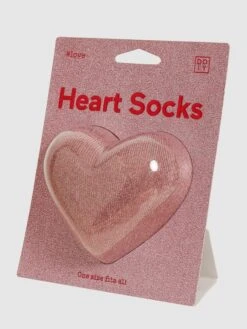 Eat My Socks Socken Mit Glitter-Effekt Modell "Heart“ - Rosa