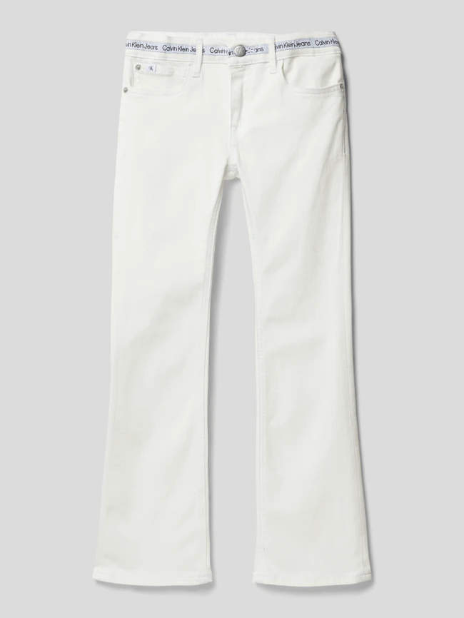 Calvin Klein Jeans Jeans Mit Label-Details - Offwhite 3 Calvin Klein Jeans Jeans Mit Label-Details - Offwhite